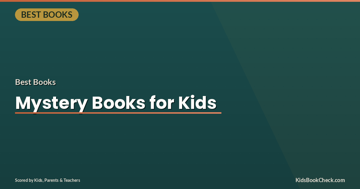 Collage of mystery book covers with detective magnifying glass and clue elements