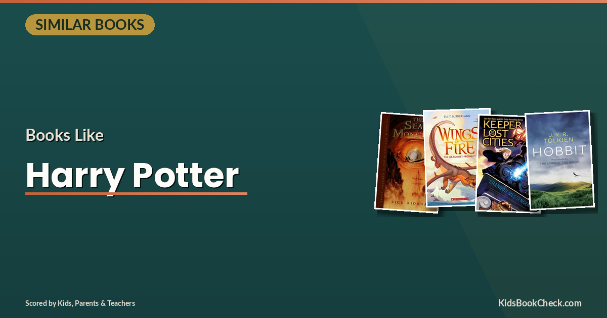 Stack of fantasy books similar to Harry Potter for kids