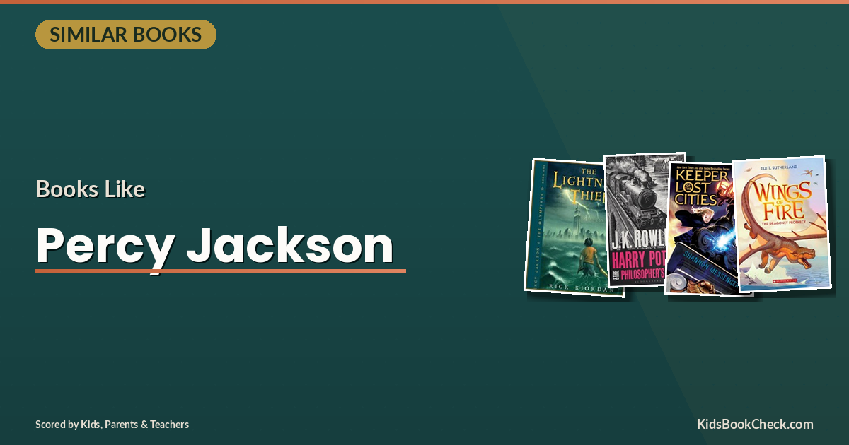 Stack of adventure and fantasy books recommended for Percy Jackson fans