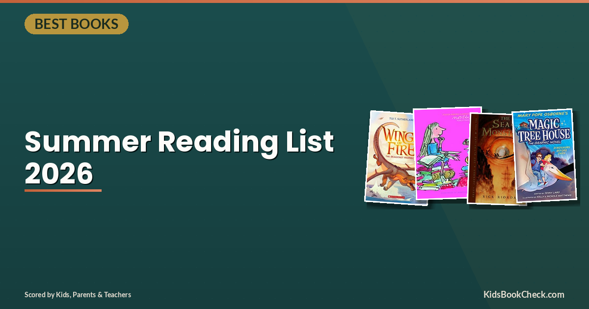 Kids summer reading list 2026 with top book picks by age