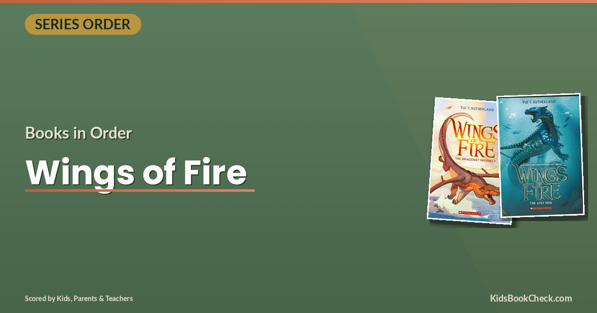 Wings of Fire book series displayed in reading order